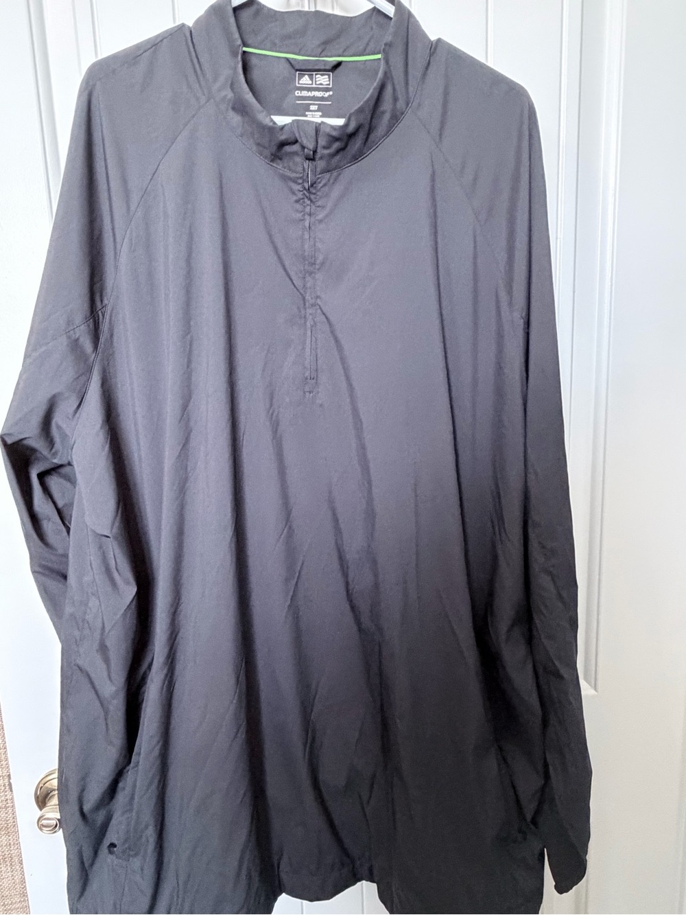 Adidas ClimaProof Men’s 3XT Black 1/4 Zip Pullover Windbreaker Golf Tall